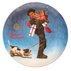 Vintage Norman Rockwell Christmas 1981 Decorative Plate #8
